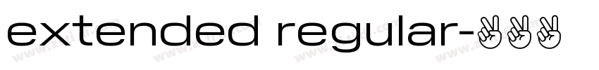 extended regular字体转换